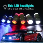 2 / 4 / 6 / 8 Lights 70cm Lenght RC LED Night Headlamps Headlights 3/5mm LED Light for Model Drift Crawler Car For RC Car - Image 2