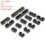 10pcs Smt Dc3 6/8/10/12/14/16/20/30/40 Positions Idc Dual Row 2.54mm Pitch Connector Smd Pcb Idc Socket