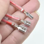 10pcs 20CM 30CM 2.8MM/4.8MM/6.3mm 2.8/4.8/6.3 female Spade Crimp Terminal Connector with wire red black for rocker switch - Image 4