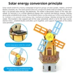 DIY Solar Windmill Science DIY Physics Educational Toy Kit for Kid Model 2 in 1 Solar Power Technology Experiment Gift Idea - Image 3