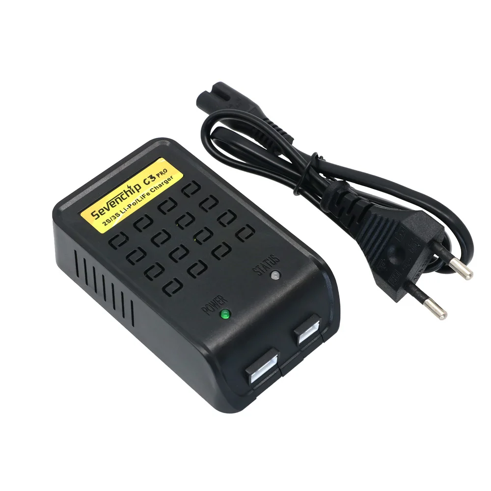 Sd70ea13e7ef94656af29838e92e14a2eq.webp Sevenchip C3 Pro 10W Mini Charging Balance Charger EU/US Plug for RC 7.4V-11.1V 2-3s Lipo Life Battery Remote Control toy Car - Image 1