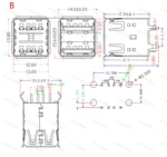 10pcs Double Usb Type A Female Solder Jacks Connector Pcb Socket usb-a Type 90 Degrees 4pins 180 Degrees 4pins Right Angle - Image 8