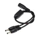 12V DC Power Splitter Plug 1 Female to 2 Male CCTV Cable Camera Cable CCTV Accessories Power Supply Adapter 3.5*1.35MM 3.5X1.35 - Image 2