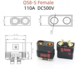 1pair 110A High Current QS8 Connectors Anti-Spark Gold Connector Large Power Plug Male and Female for RC Plant Protection Drone - Image 9