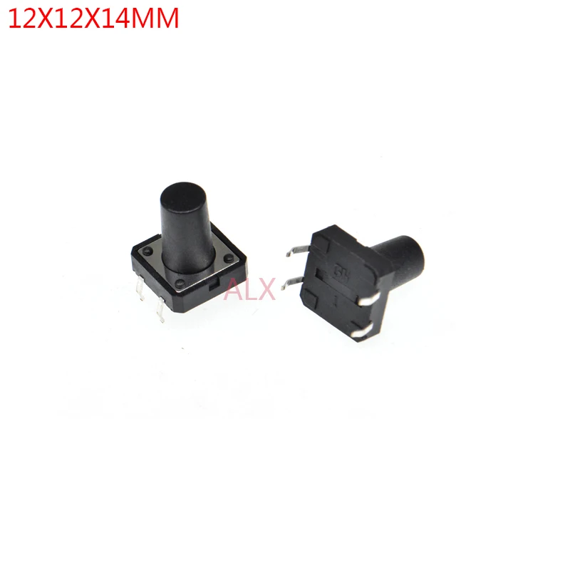 20pcs 12x12x14mm 4pin Dip Tact Push Button Switch Micro Key Power Tactile Switches 12x12x14 12*12*14mm Light Touch