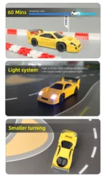 LDARC S100 Professional 1:64 Scale RC Drift Mosquito Car Rear-Wheel Drive Full-Scale Steering Static Model Grade Appearance Toy - Image 19