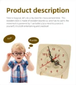 DIY Clock Model  DIY Science Toys Children Educational Technology Project Model Toys Educational Wooden Puzzle Games For Gift - Image 6