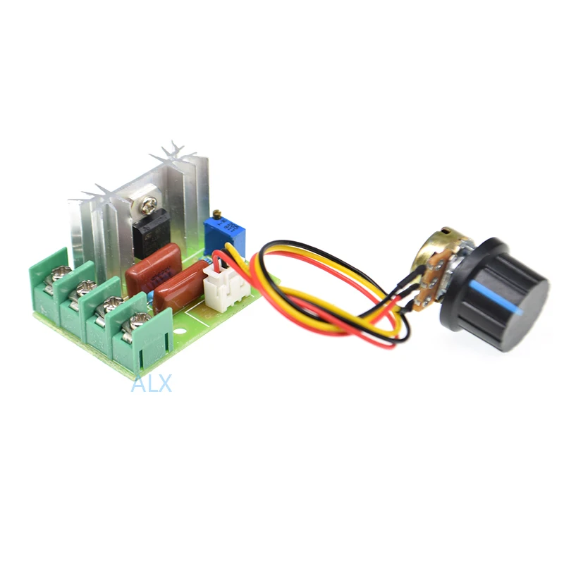 PWM 2000W high power MOTOR SPEED CONTROLLER SCR Voltage External knob regulator Dimming Thermostat module AC 220v 25A Adjustable