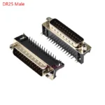2/5Pcs DR9 DR15 DR25 DR37 Hole/Pin Female/Male right angle Welded d-sub Connector RS232 serial port adapter DB9 9/15/25/37 pin - Image 6