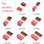 5/10PCS 1.27mm/2.54mm Pitch Slide Toggle Switch Dip/Smd/Right Angle Double Row 1/2/3/4/5/6/8/10/12 Position/Bit/Way/Channel/Pin - Image 8