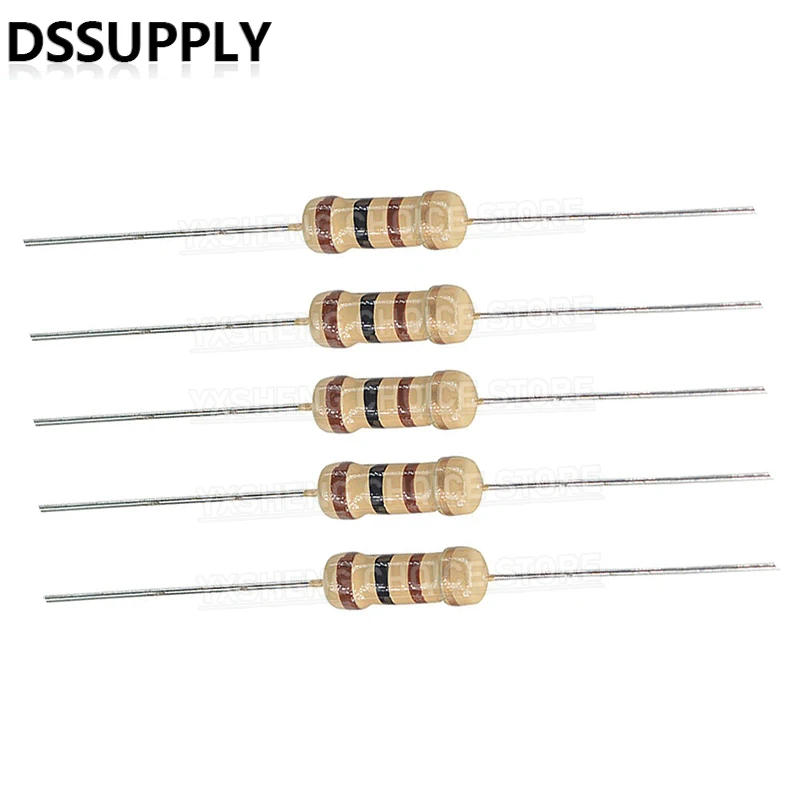 50Pieces New Carbon Film Resistors 1/2W 5% 100R 220R 1K 1.5K 2.2K 4.7K 10K 22K 47K 100K 100 220 1K5 2K2 4K7 Ohm Resistance 1R~1M