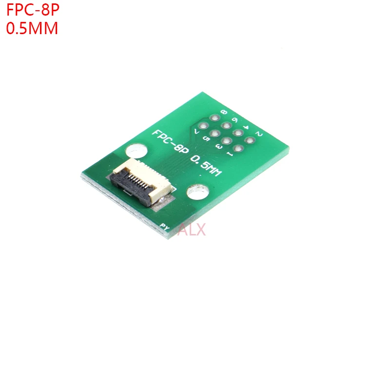 2pcs fpc-8pin Cable Pitch 0.5mm To Dip Pitch 2.54mm Smt Adapter Pcb Board Ffc 8p Fpc 8pin Connector Wire To Dip8 Converter