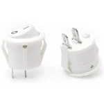 10PCS 15mm 2Pin 2 Block Push Button Switch SPST 3A 250V KCD1-105 KCD1 Snap-in On Off Round Rocker Switch Black Red White - Image 13