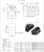 2/5PCS 6.35mm/6.35 Stereo Audio Microphone Female Socket/Jack Connector 6.3mm 6P/6Pin For PCB Plug-in - Image 8
