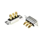 1Pcs 3W3 30A Gold Plated Male Female High Current Power Connector D-Sub Adapter Solder/Plug-in Type 3Pin Plug Jack DB3 Solid Pin - Image 5