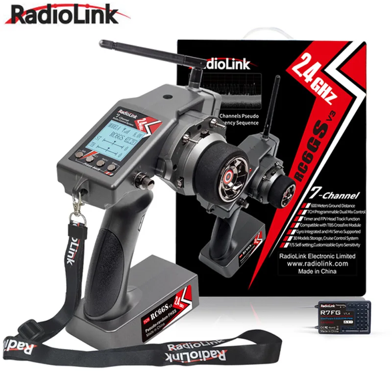 Sde72122915954033ab4f98d68dc47bdfL.webp RadioLink RC6GS V3 R7FG R6FG R4FGM 6 Channels 7CH Dual Mix Programmable 600M Ground Distance Gyro Integrated for RC Car Boat - Image 1