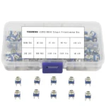 100Pcs/Set Box RM065 Carbon Film Horizontal Trimpot Potentiometer Assortment Kit 10Values Variable Resistor 500R 1K 2K 5K 10K~1M - Image 5