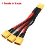 XT60 Parallel Battery Connector Male/Female Cable Dual Extension Y Splitter/ 3-Way 14AWG Silicone Wire for RC Battery Motor - Image 9