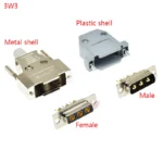 1PCS DB Plug 2W2/3W3/3V3/7W2/5W5/8W8/9W4/13W3/17W2/17W5 Gold plated Male Female High Current Connector D-SUB Adapter Solder type - Image 9