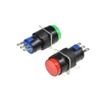 1pcs La16 16mm 24v Round Power Push Button Switch Red Green self-locking Latching on/off - Image 2