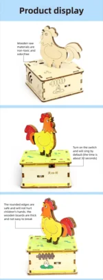 DIY Rooster DIY Science Experiment Kit & Education Model Toy Light Control Circuit Experiment Toys For Children Gift Toy - Image 13
