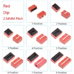 5/10PCS 1.27mm/2.54mm Pitch Slide Toggle Switch Dip/Smd/Right Angle Double Row 1/2/3/4/5/6/8/10/12 Position/Bit/Way/Channel/Pin - Image 2