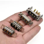 1Pcs 3W3 30A Gold Plated Male Female High Current Power Connector D-Sub Adapter Solder/Plug-in Type 3Pin Plug Jack DB3 Solid Pin