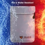 Fireproof Money Safe Bag Fire & Water Resistant Dual-Pocket Zipped Document Bag Safe Pouch 27x17.5mm - Image 14