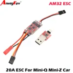 AneegFPV AM32 20A Brushless Power ESC Adjustment For Mini-Q Mini-Z 1:28 Mosquito Car RC Model Car Power Modification Upgrade ESC