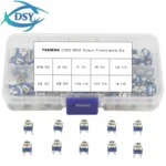 100Pcs/Set Box RM065 Carbon Film Horizontal Trimpot Potentiometer Assortment Kit 10Values Variable Resistor 500R 1K 2K 5K 10K~1M