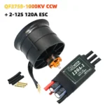 QX-MOTOR 90mm EDF 12 Blades Ducted Fan QF3748 3758 Brushless Motor 1000kv 1200kv 1450kv 1550kv CW CCW 100A 120A ESC For RC Jet - Image 13