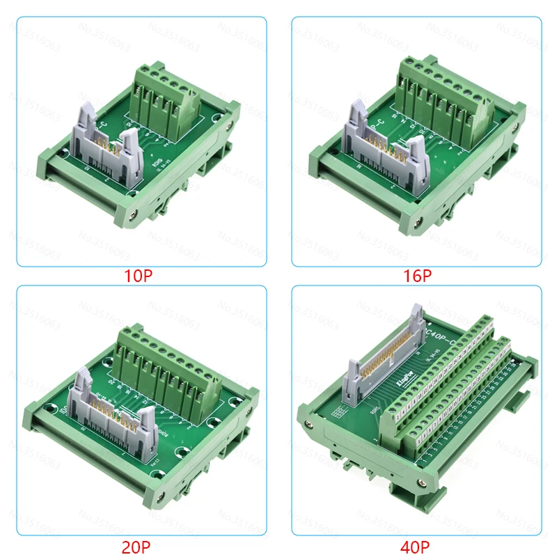 1Pcs IDC10P/14P/16P/20P/26P/30P/40P/50P Pin FC 2.54MM DC2 Male To Terminal Block Breakout PLC Relay Terminals Adapter Connector