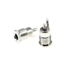 5PCS metal dc power jack socket connector dc-099 5.5*2.1mm OR 5.5*2.5MM panel mount 5.5X2.1MM FEMALE dc099 - Image 2