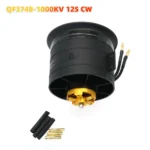 QX-MOTOR 80mm EDF with QF3748 3748 Metal Brushless Motor 1000KV CW CCW 12 blades Ducted Fan fit 80A ESC for Jet  RC Airplane - Image 7