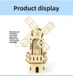 DIY Solar Windmill Science DIY Physics Educational Toy Kit for Kid Model 2 in 1 Solar Power Technology Experiment Gift Idea - Image 5