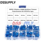 50PCS 3296W Multiturn Trimmer Potentiometer Kit 3296 500R 1K 2K 5K 10K 20K 50K 100K 200K 1M High Precision Variable Resistor Set - Image 4