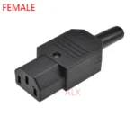 Ac250v 250v 10a Iec Straight Cable Plug Connector Black female&male Power Supply Plug Rewirable Cable Wire Connector 3 Pin Ac - Image 6