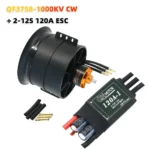 QX-MOTOR 90mm EDF 12 Blades Ducted Fan QF3748 3758 Brushless Motor 1000kv 1200kv 1450kv 1550kv CW CCW 100A 120A ESC For RC Jet - Image 14