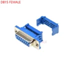 5pcs Didc15 Db15 Female Serial Port Connector Idc Crimp Type d-sub  Com Connectors 15pin Socket 15p Adapter For Ribbon Cable
