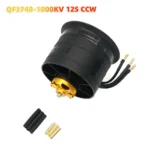 QX-MOTOR 80mm EDF with QF3748 3748 Metal Brushless Motor 1000KV CW CCW 12 blades Ducted Fan fit 80A ESC for Jet  RC Airplane - Image 8