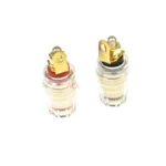 2pcs Banana Connector 4mm Thread Medium Amplifier Speaker Spade Terminal Binding Post Banana Plug Socket Connector 33MM - Image 3