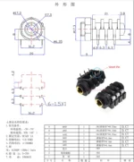 2/5PCS 6.35mm/6.35 Stereo Audio Microphone Female Socket/Jack Connector 6.3mm 6P/6Pin For PCB Plug-in - Image 9