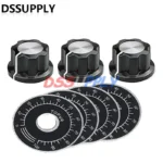 MF-A03 Dial Knob+MF-A03 Bakelite Knob(5+5)Potentiometer Knob Kit With Scale Plate Sheet Scale Digital Potentiometer Set In Stock