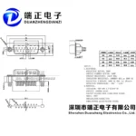 2pcs With Fixed Screw Dp9 Dp15 Dp25 Dp37 Male Female Pcb Connector Insert Plate Type d-sub Db9 Db15 Db25 Db37 9/15/25/37 Pin - Image 5