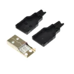 5Pcs IMC hot New  Type A Male USB 4 Pin Plug Socket Connector With Black Plastic Cover USB 2.0 - Image 3