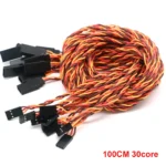 10pcs 10 / 15 / 30 / 50 / 100cm Servo Extension Cable 30 / 60 core For Futaba JR Anti-interference Servo For RC Helicopter Part/ - Image 12