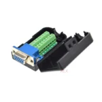 1PCS VGA VGA15 DB15 15PIN 3 ROW female plug connector to screw terminal adapter with black shell D-SUB wire cable free solder - Image 2