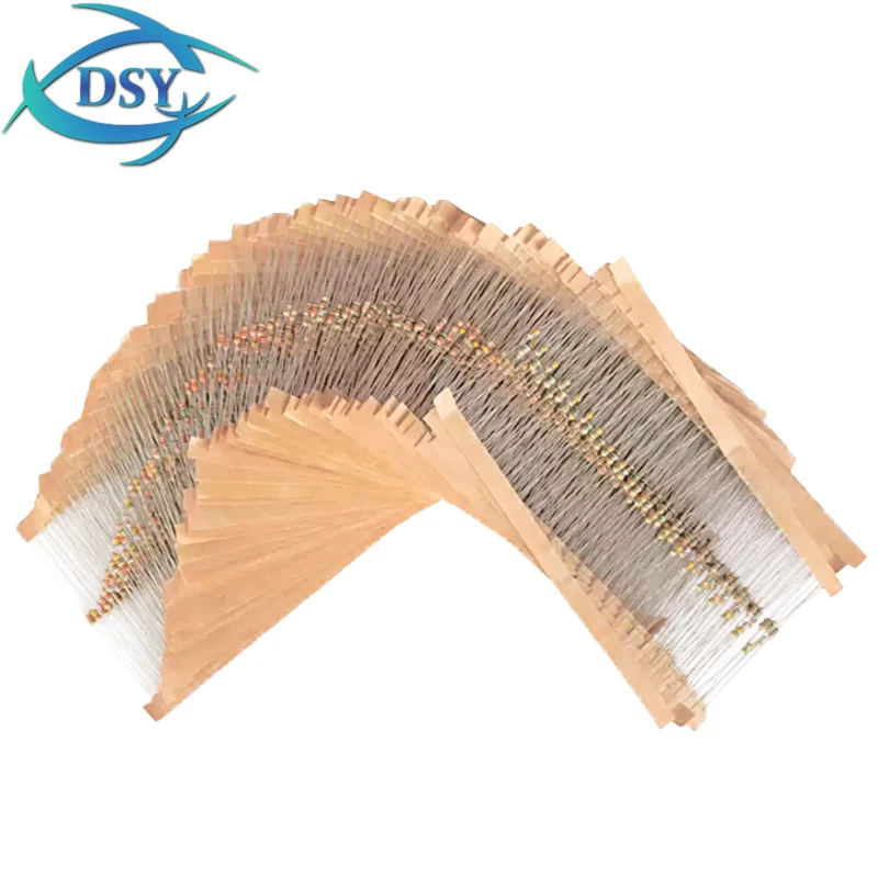 See87de14f8c34621bd3c432d2dba32deX.webp 860PCS 1/4W Carbon Film Resistor Kit New 5% Resistors Assorted Kit Set 43Values*20Pcs Resistance 1R - 1M Ohm 0.25W Resistor Pack - Image 1