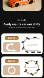 Rc Toys 1/43 RC Drift Car with Gyro Upgraded Ver 2.4G Remote Control Mini Drift Race Car 4WD Radio Control RC Toys Traffic Cones - Image 33