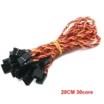 10pcs 10 / 15 / 30 / 50 / 100cm Servo Extension Cable 30 / 60 core For Futaba JR Anti-interference Servo For RC Helicopter Part/ - Image 7